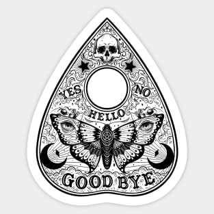 Ouija Planchette Board. Night Moth Sticker